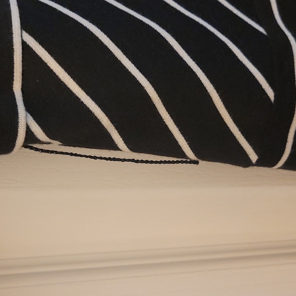 NWOT Sandra Darren Striped Three Quarter Sleeve Midi Dress - Picture 8 of 11